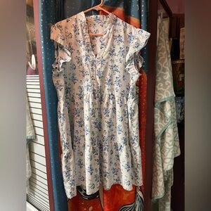 Floral Ruffle Sleeve Dress